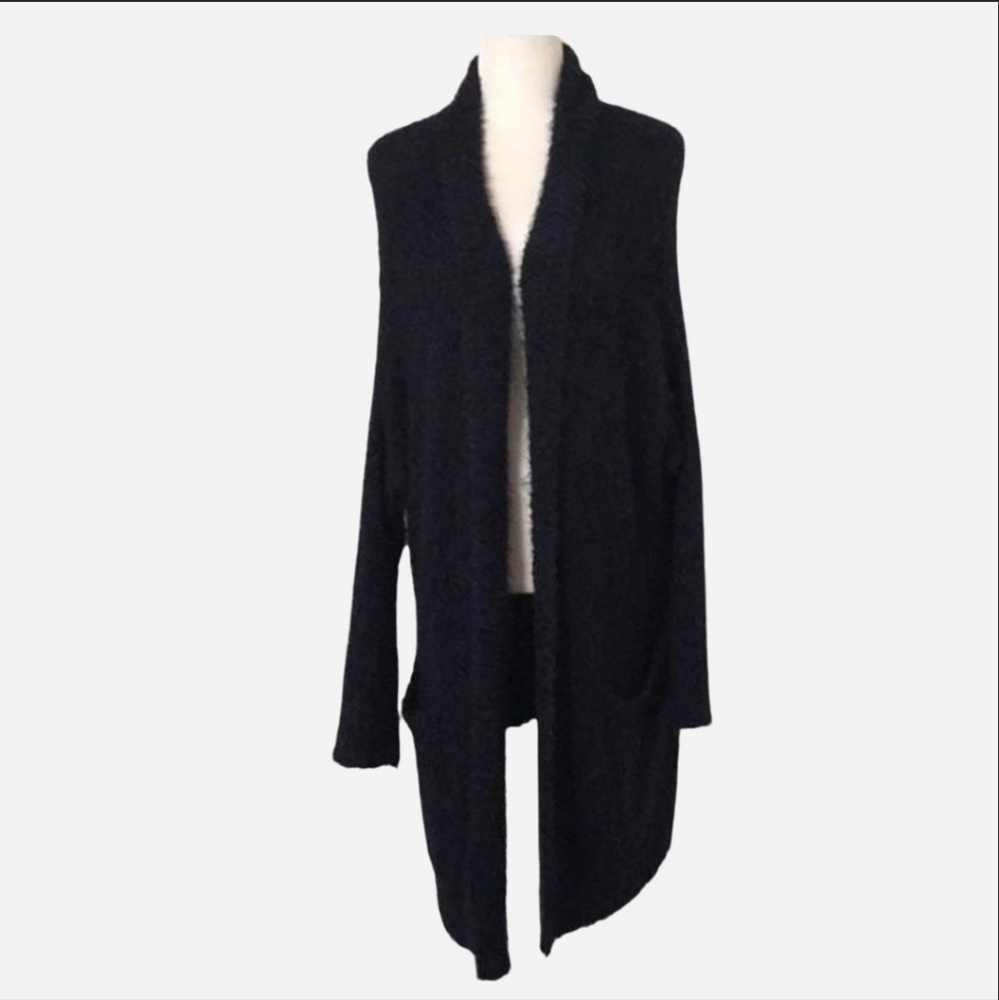 Anthropologie Ethereal Paper Crane Blue Popcorn Knit Cardigan Sweater Pockets M